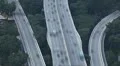 Aerial View Singapore Highway Freeway, Busy City Traffic Jam Business time lapse HD Footage