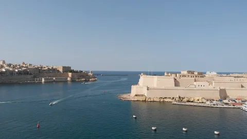 Aerial view of Singlea, Malta. Stock Footage 112258186