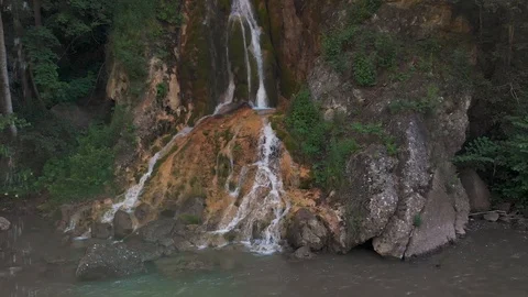 Aerial view of Sipote waterfall Stock Footage 113408768