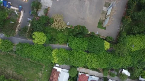 Aerial View of a Skate Park and Urban Park Stock Footage 288110145