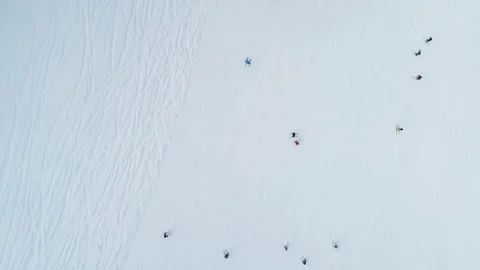 Aerial view of the ski resort 库存影片 101837819