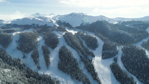 Aerial view of the ski resort 库存影片 101838748