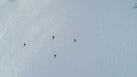 Aerial view of the ski resort 库存影片 101839173
