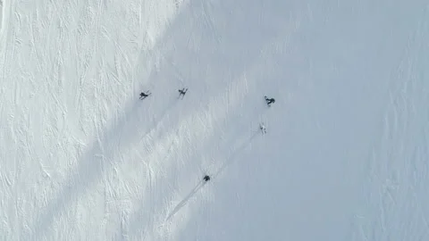Aerial view of the ski resort Stock Footage 101839319
