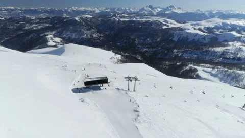Aerial view of the ski resort Stock Footage 149447883