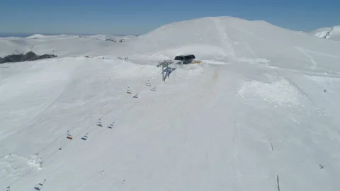 Aerial view of the ski resort Stock Footage 149453233