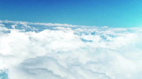 Aerial View of Sky flying clouds Stock-Footage 308498103