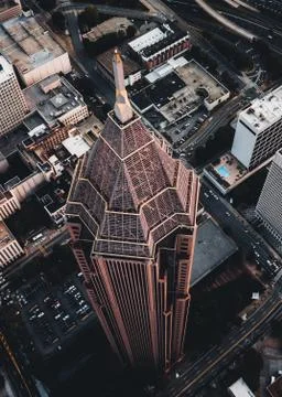 Aerial View of Skyscraper 스톡 사진