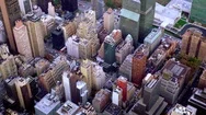 Aerial View Of Skyscrapers And Modern Buildings In New York City Stock Footage