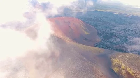 Aerial View. Slowly flying in the clouds. The clouds change shape Stock Footage 72997010