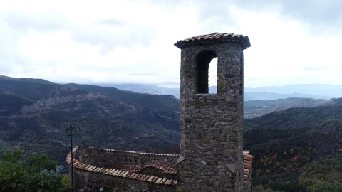 Aerial view of small hermitage Stock Footage 122298763