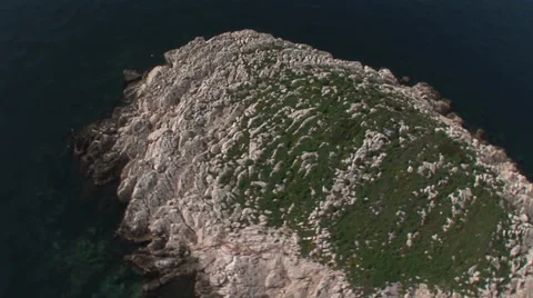 Aerial view of a small island Stock Footage 36730924