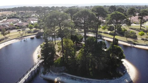 Aerial View of a Small Island Stock-Footage 138876271