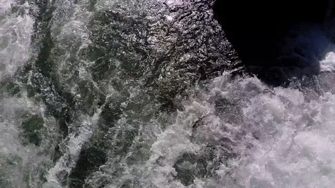 Aerial View: Small Rapids in River Flowing Stock Footage 72790510