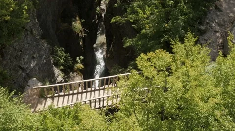 Aerial view on a small river Stockbeeldmateriaal 61679032