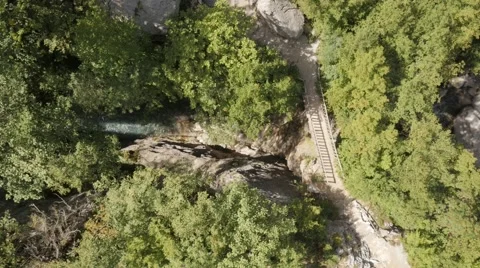 Aerial view on a small river Stock Footage 61679140