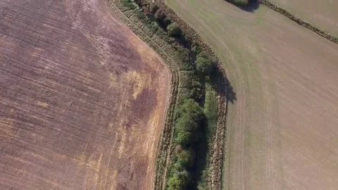 Aerial view of small river Stock Footage 69074040