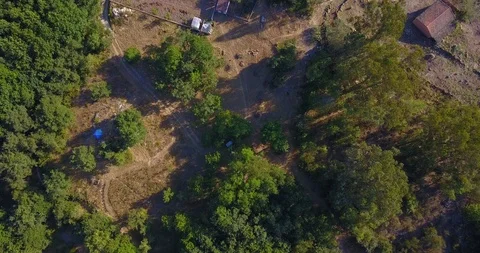 AERIAL VIEW OF A SMALL TOWN Stock Footage 95093985