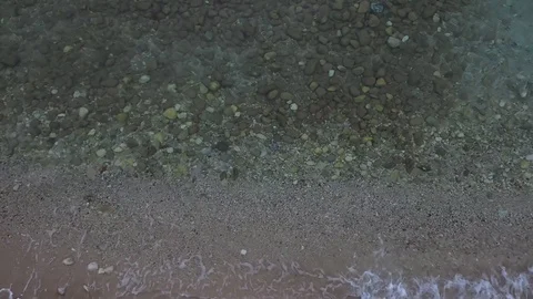 Aerial View Of Small Waves Stock Footage 115021926