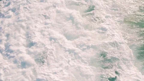 Aerial View Small Waves on Sandy Beach Stock Footage 72523827