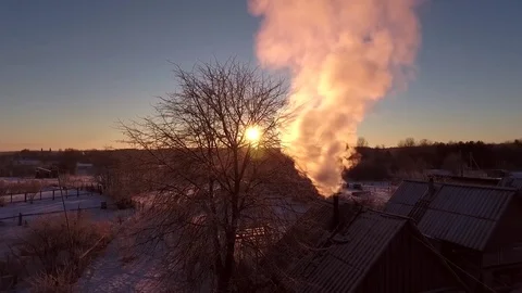 Aerial view of smoke Stock Footage 71199278