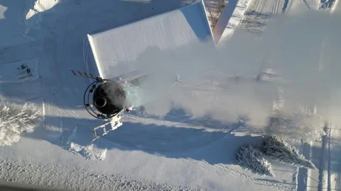 Aerial view of smoke stack with smoke emission Stock Footage 328500677