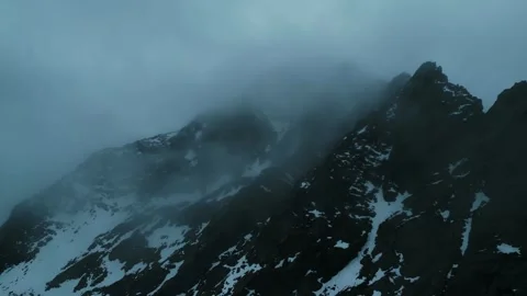 Aerial view of snow-capped mountains, Austria. Stock Footage 312985976
