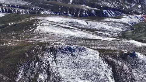 Aerial view of snow-capped mountains, Stock-Footage 324973789