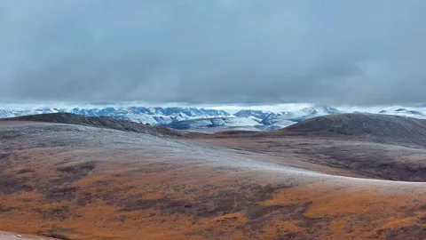 Aerial view of snow-capped mountains, Stock Footage 324982534