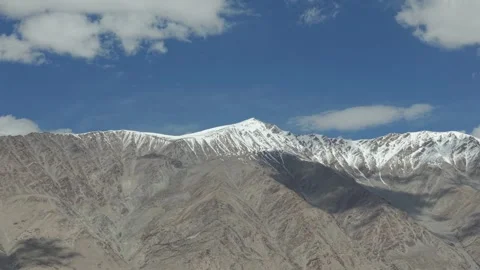 Aerial View of Snow Capped Mountains in Ladakh Video stock 342023097