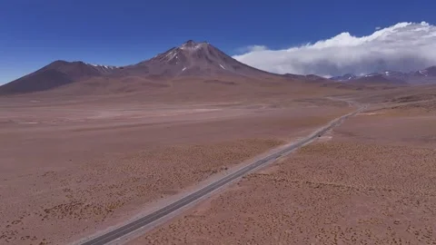 Aerial view of snow-capped scenery, Atacama Plateau, southern Chile Stock Footage 346532199