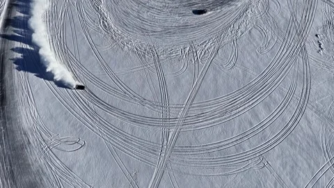 Aerial view of snow patterns in Latvia. Stock Footage 340647712
