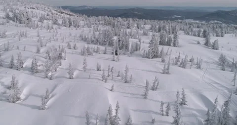 Aerial view of a snowmobile Stock Footage 149109360