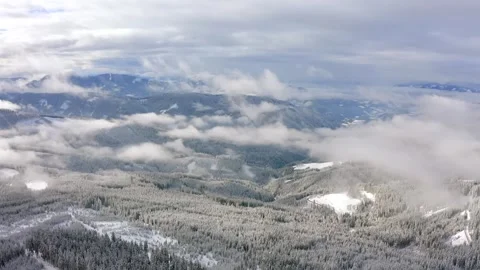 Aerial View of Snowy Clouds Stock Footage 324836304