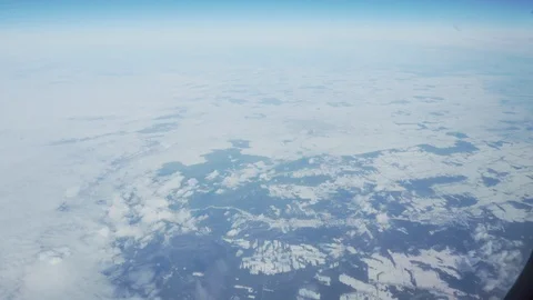 Aerial view on snowy winter fields of Wroclaw Stock Footage 108223740