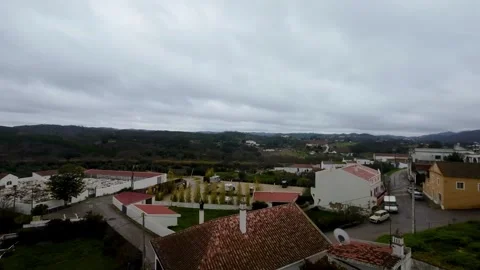 Aerial View of So Bartolomeu de Messines and Monchique Hills, Portugal Stock Footage 326635197