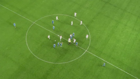 Aerial View Soccer Referee Stock Footage 222994684
