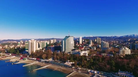 Aerial view of Sochi. Video stock 72896358