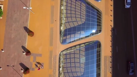 Aerial view of Sofia Council of Ministers - presidency square - bird eyes 動画素材 81006269