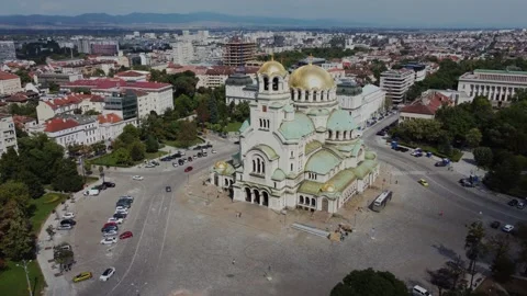 Aerial view of the Sofia Stock Footage 251527227