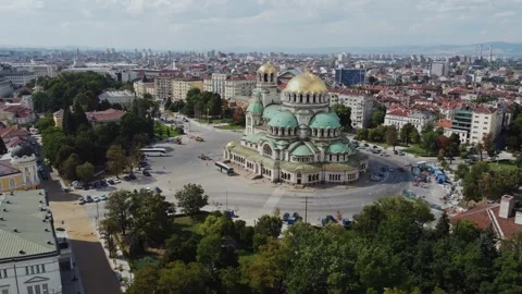 Aerial view of the Sofia Stock Footage 251527812