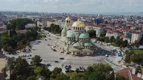 Aerial view of the Sofia Stock Footage 251528263
