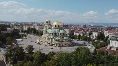 Aerial view of the Sofia Stock Footage 251528420