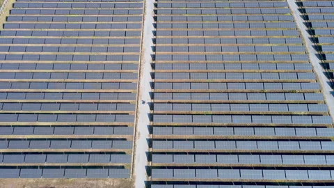 Aerial view Solar cell panel  Stock Footage 233769267