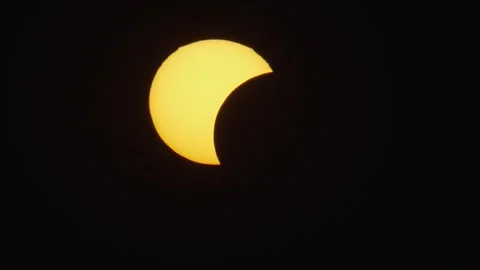 Aerial view of solar eclipse in Poland. Stock Footage 342469106