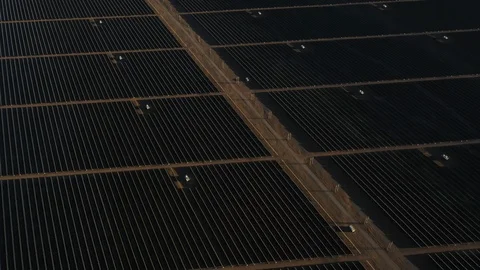 Aerial View Solar Energy Modules Farm Power Plant at Atacama Desert 動画素材 113106524