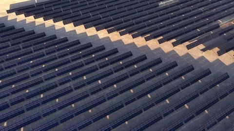 Aerial view of a solar panel array in Enterprise, United States. Stock-Footage 335751161