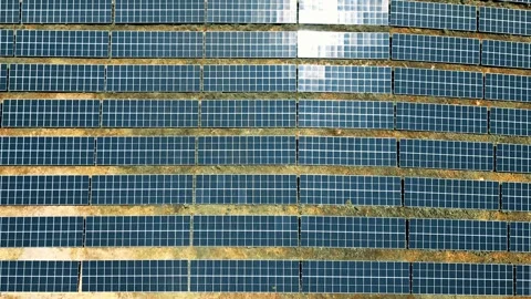 Aerial view of solar panel array in Guanaja, Honduras. Stock Footage 337188325