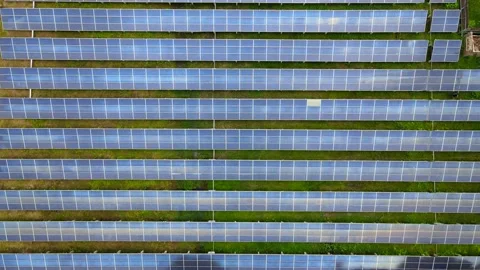 Aerial View of Solar Panel Farm in Bangladesh. renewable energy, green ener.. Vídeo Stock 278055534