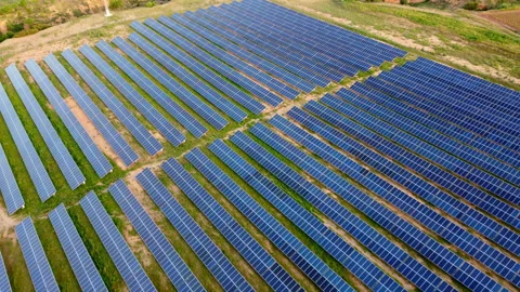 Aerial view of solar panels Stock-Footage 258302190